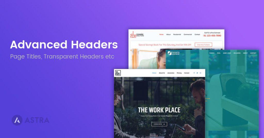 Advanced Headers – Create Beautiful Page Titles, Transparent Headers and much more!