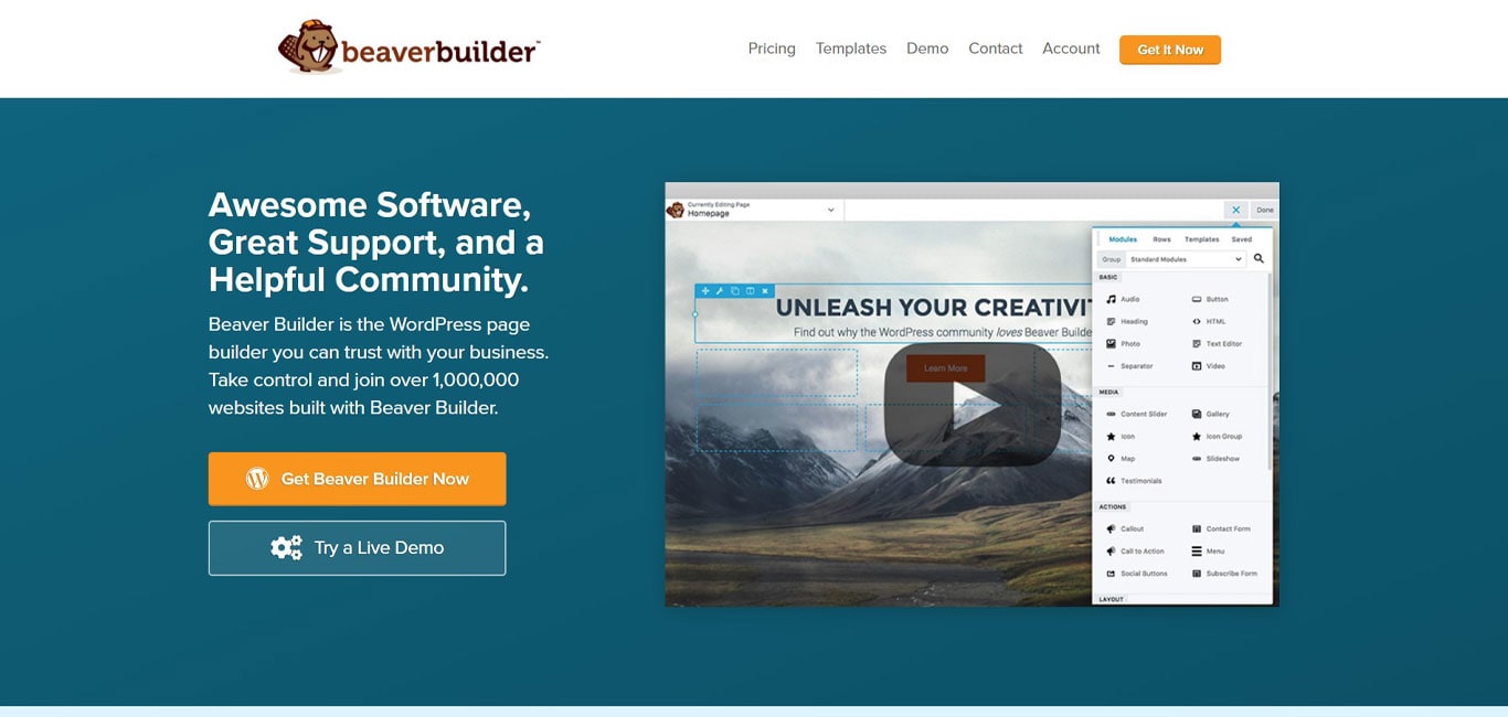 Beaver builder site image