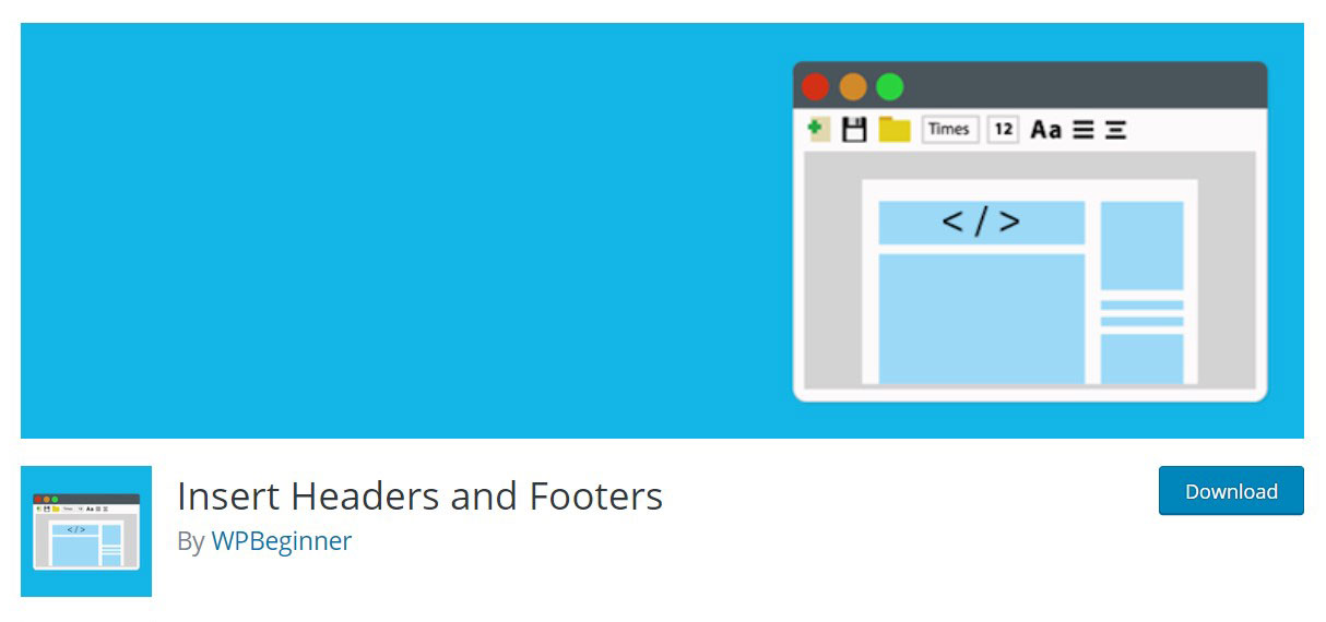 Insert header & footer plugin image