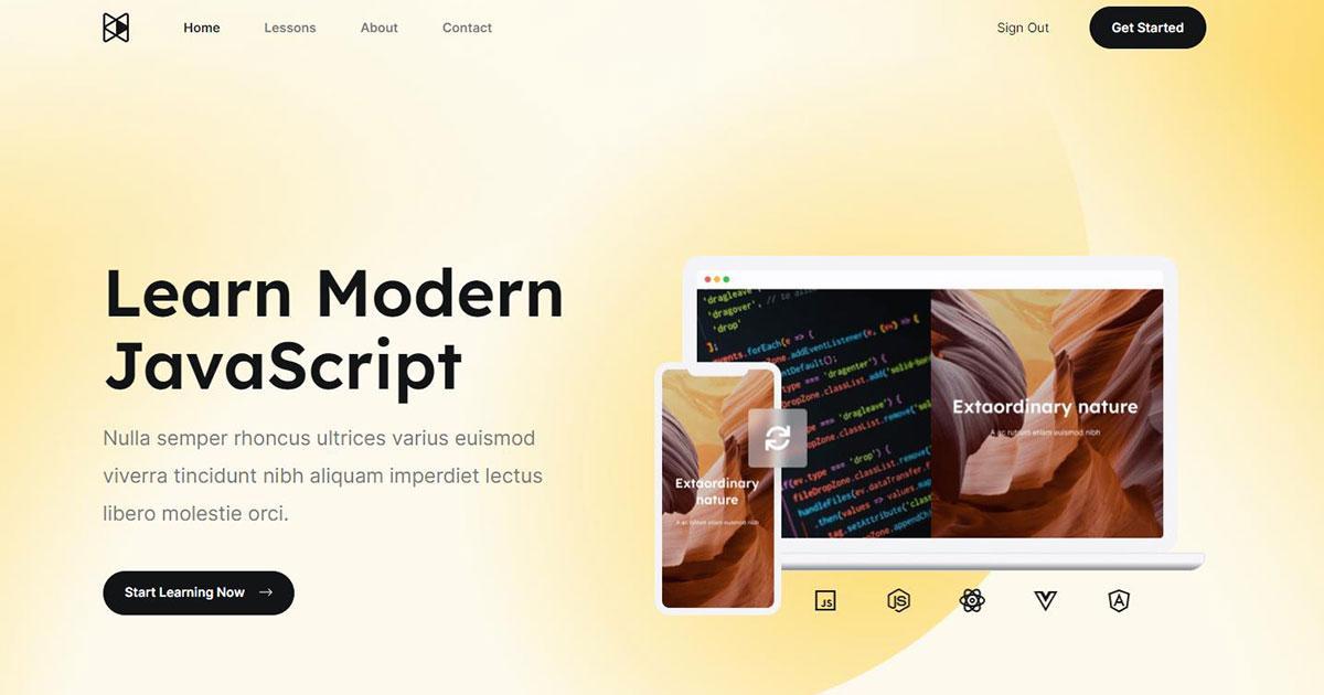 Web template for LMS websites 