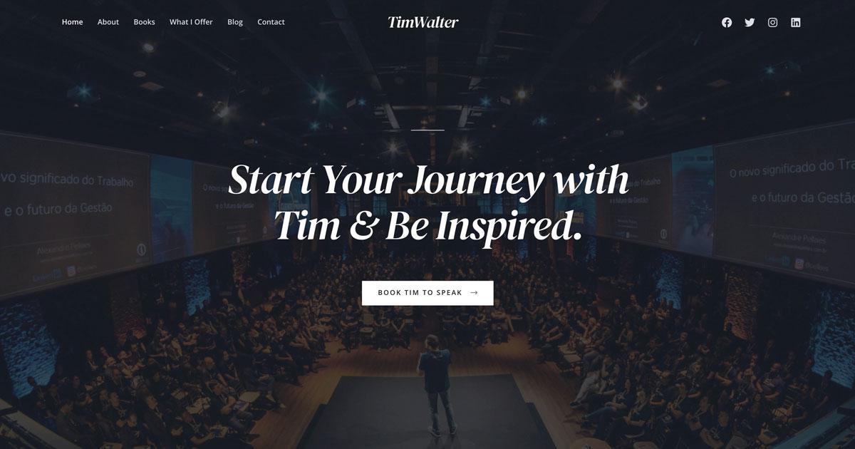 Website template for public speaker