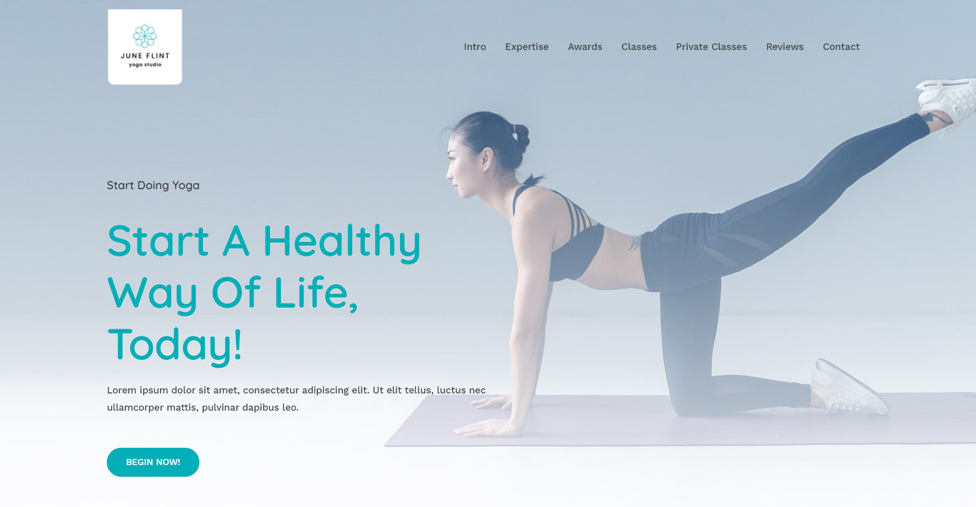 Yoga studio elementor site