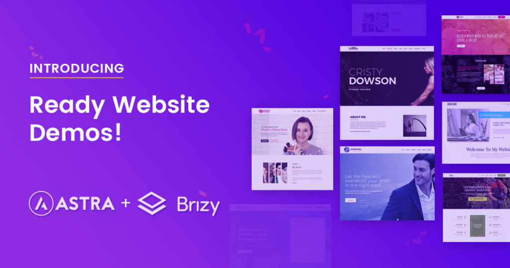 Ready website demos brizy astra