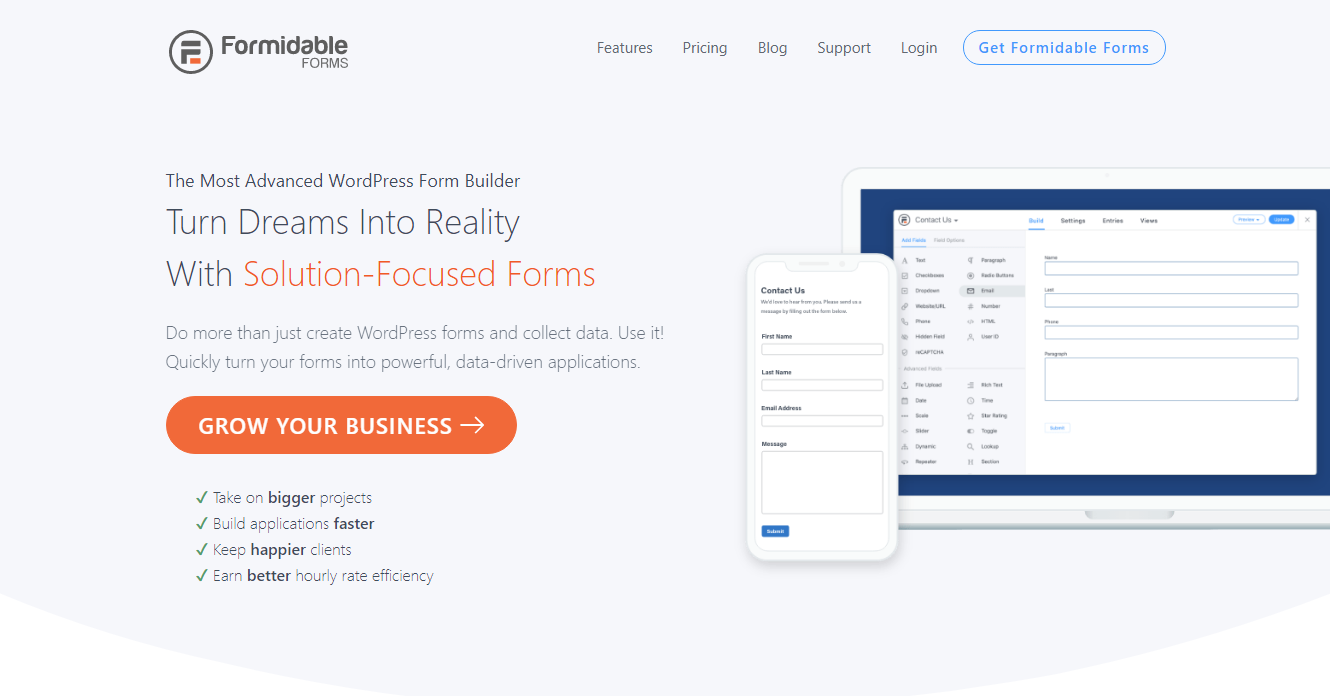 Formidable Forms WordPress plugin