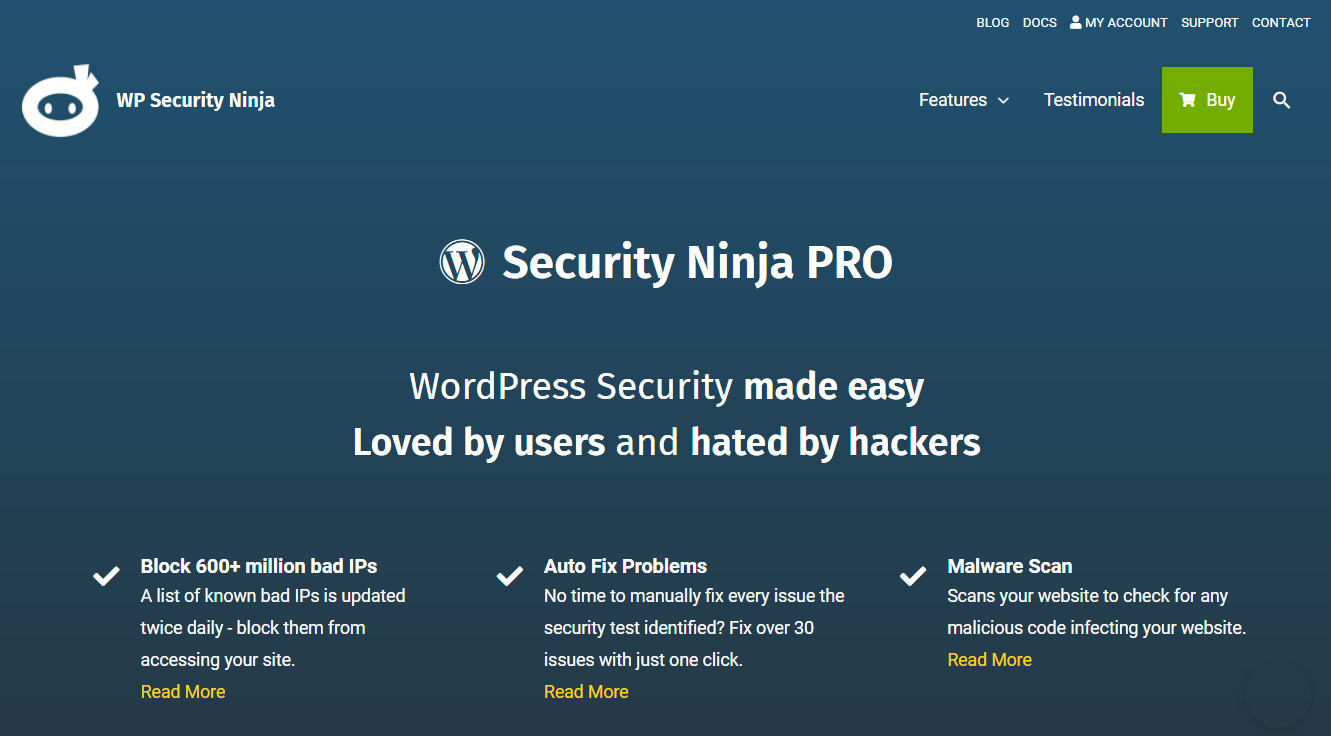 Security Ninja plugin