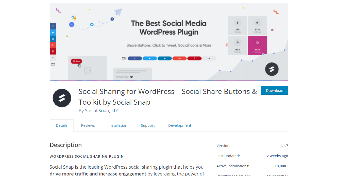 Social Media Plugins - Social Snap