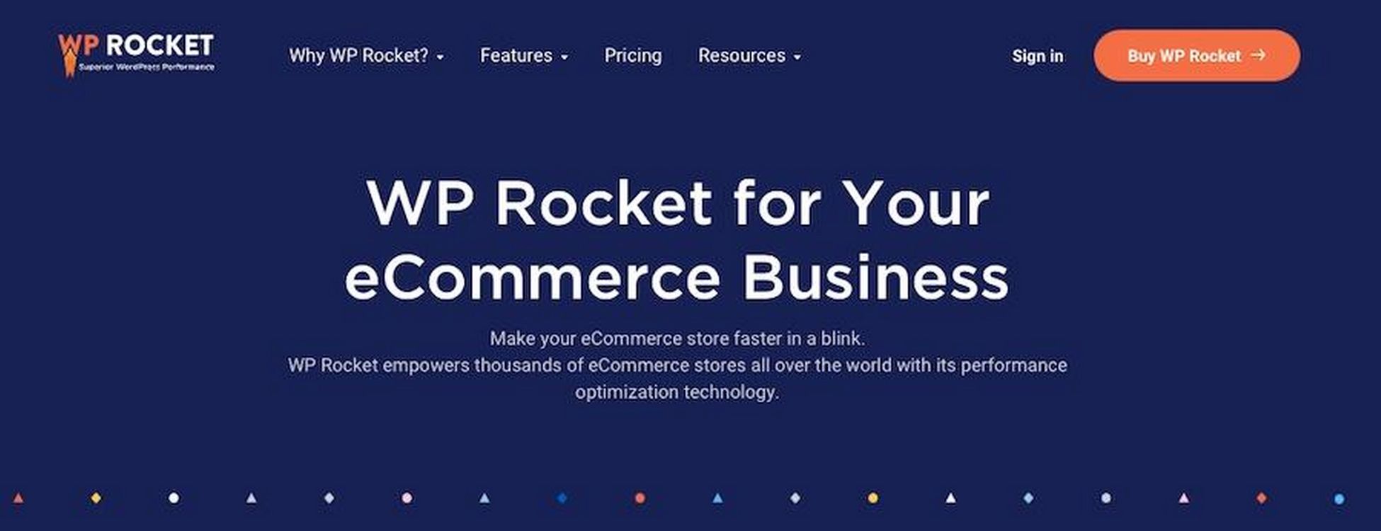 ecommerce features in WP Rocket