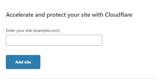 adding a site on cloudflare