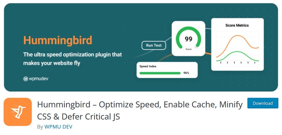 Hummingbird by WPMU DEV cache plugin