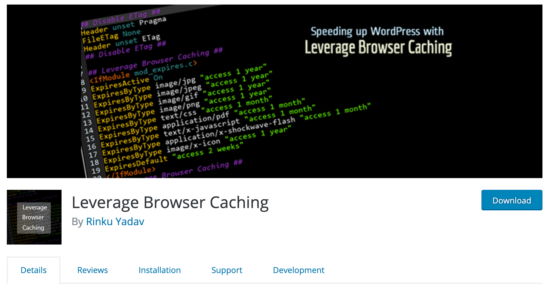 Leverage Browser Caching plugin from WordPress.org