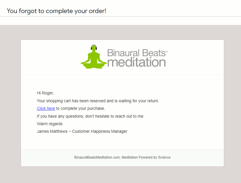 Personalized email by BinaurlBeats