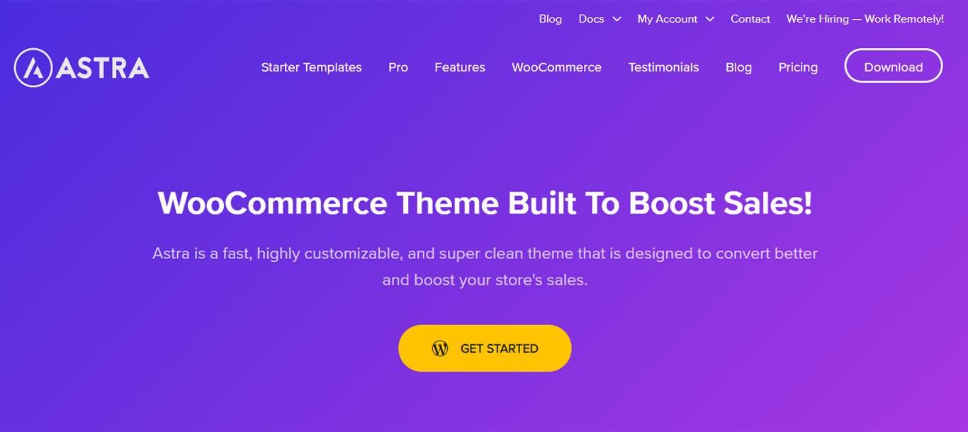 Astra with WooCommerce image