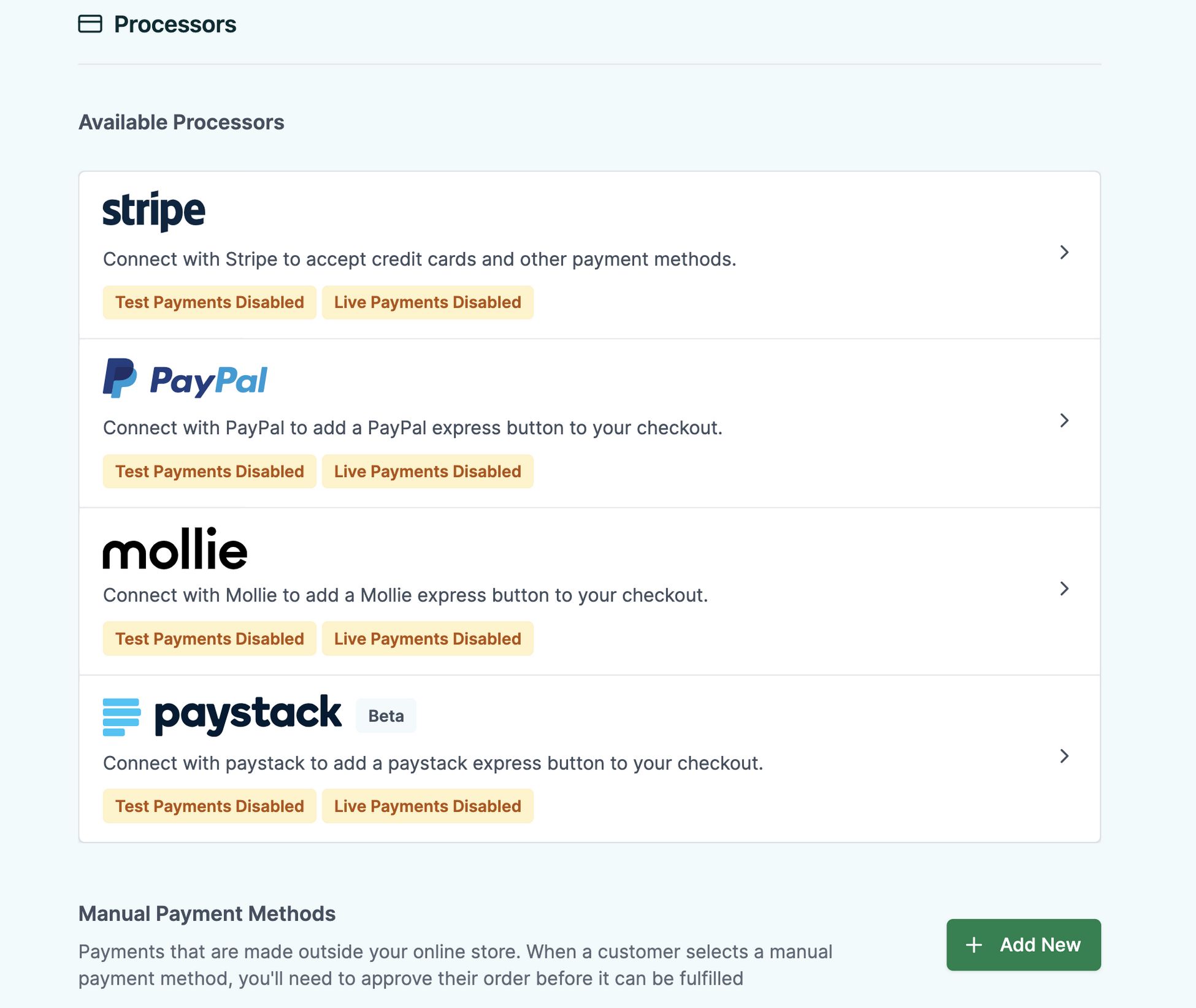 surecart payment methods