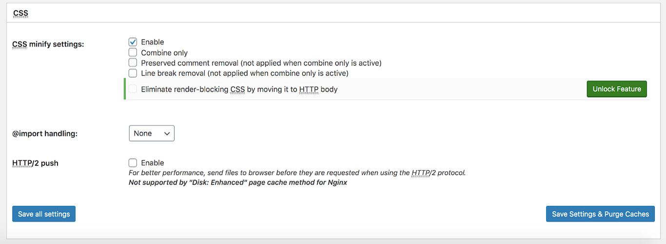 W3 Total Cache minification