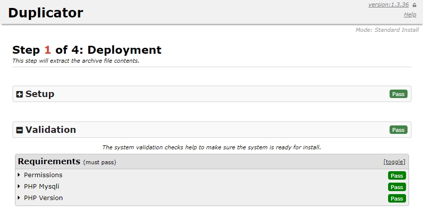 Duplicator deployment image