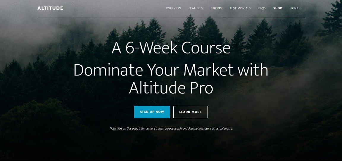 Altitude studiopress theme