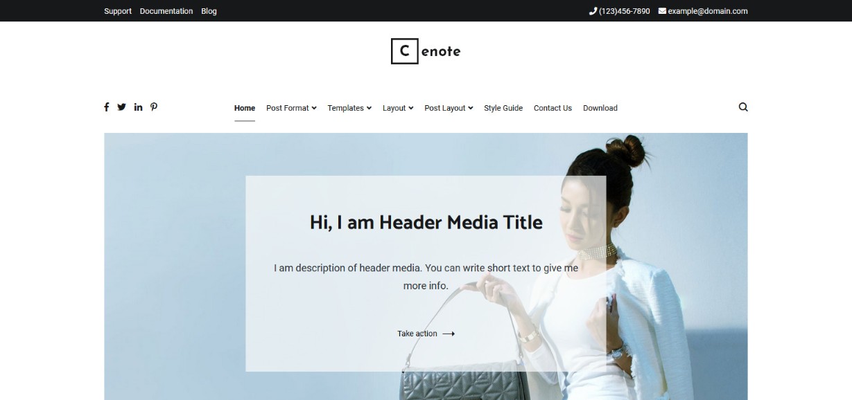 Cenote minimal wordpress theme