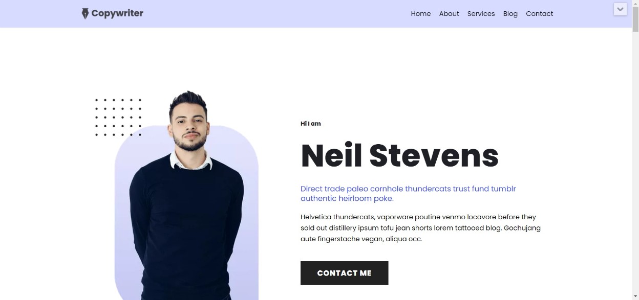 Copywriter Template Demo neve