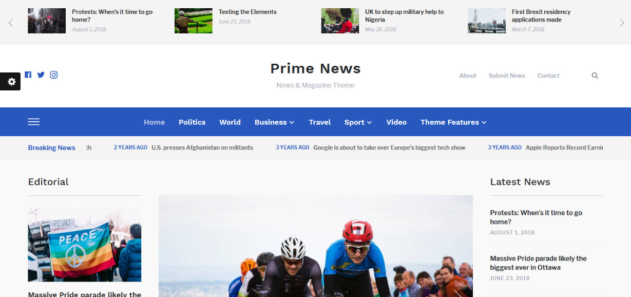 Prime News News & Magazine Theme