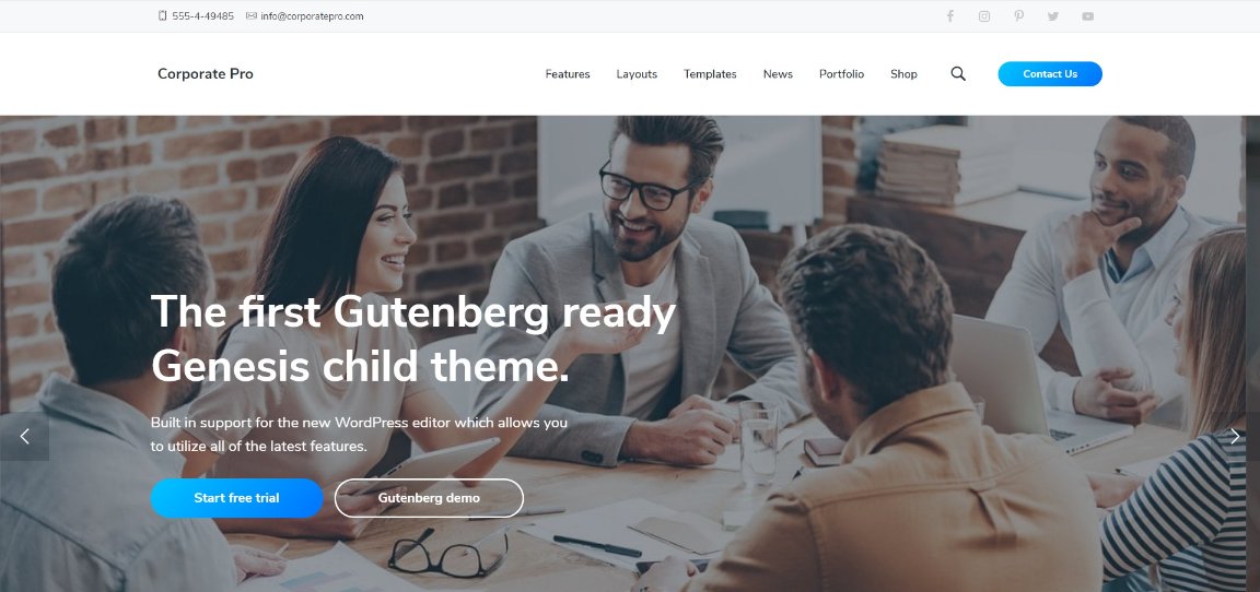 corporate Pro wordpress theme template