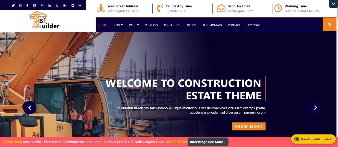 wp construction estate wordpress theme demo