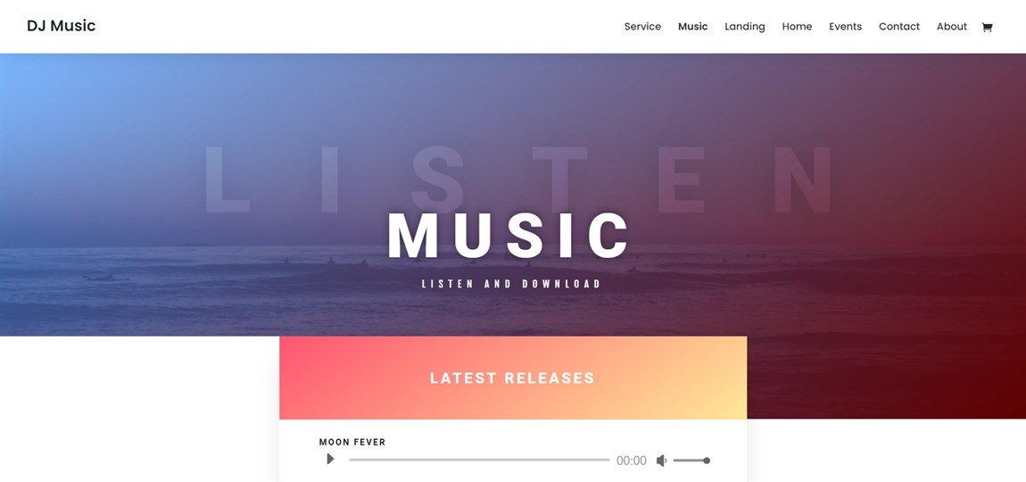 DJ Music divi theme