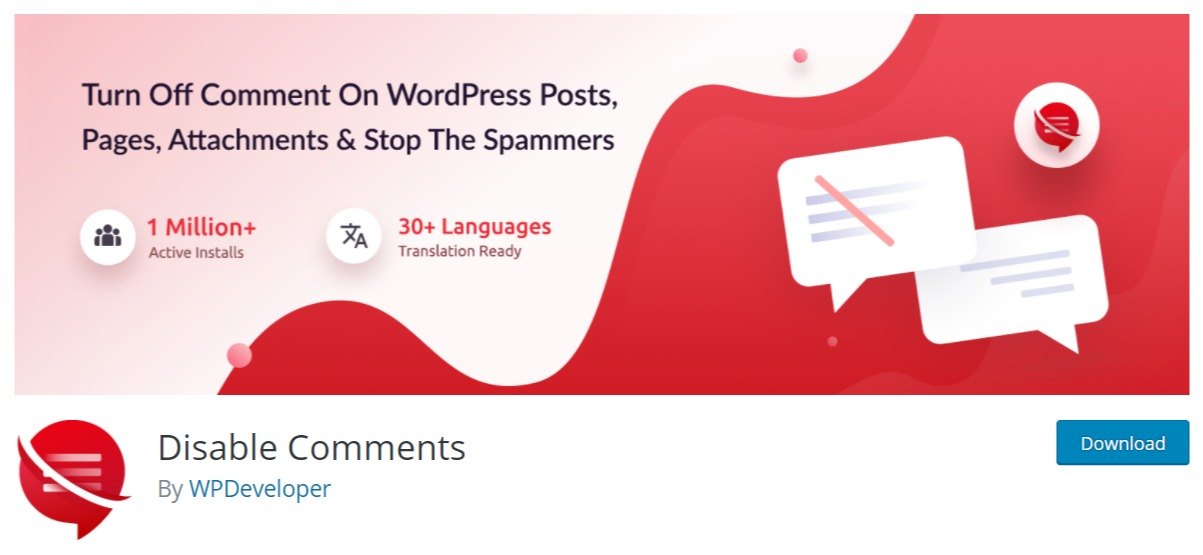 Disable Comments WordPress plugin