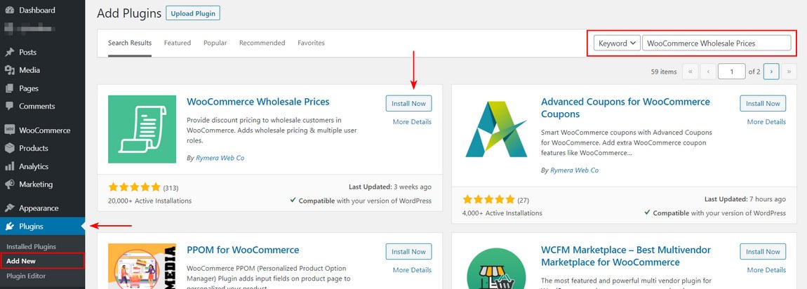 Install woocommerce wholesale prices