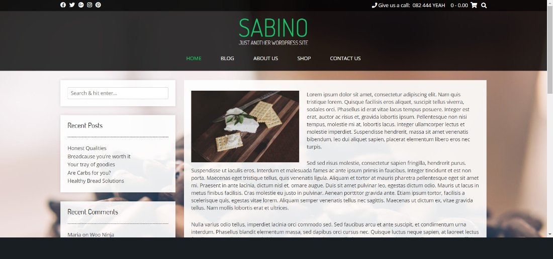 Kaira sabino wordpress theme demo