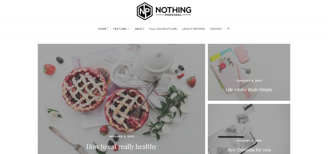 Nothing Personal free wordpress theme template