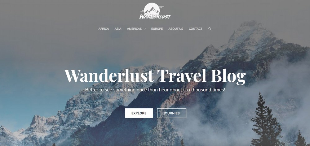 Astra travel theme for blog