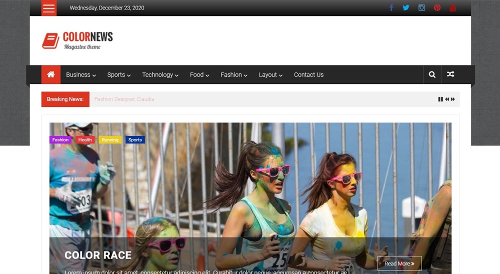 ColorNews WordPress demo site