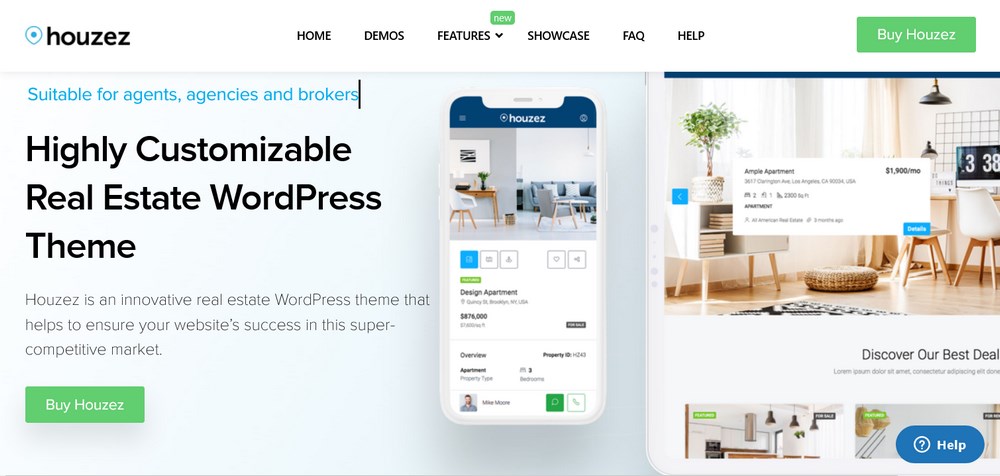 Houzez Real Estate WordPress Theme Preview