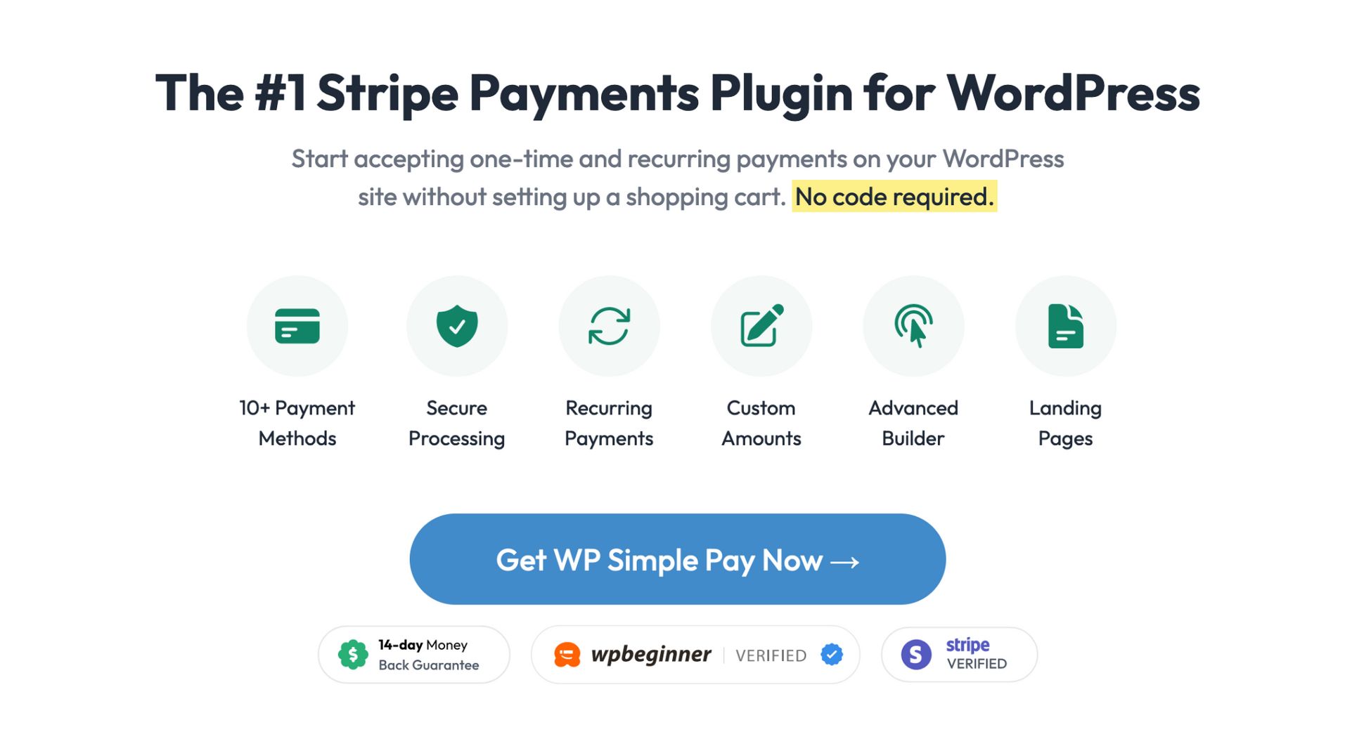 wp simple pay wordpress ecommerce plugin