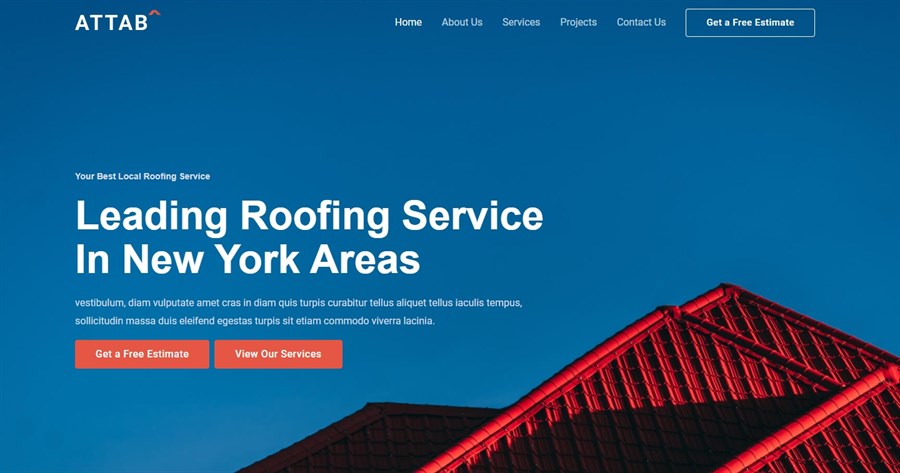 Roofing Services demo site