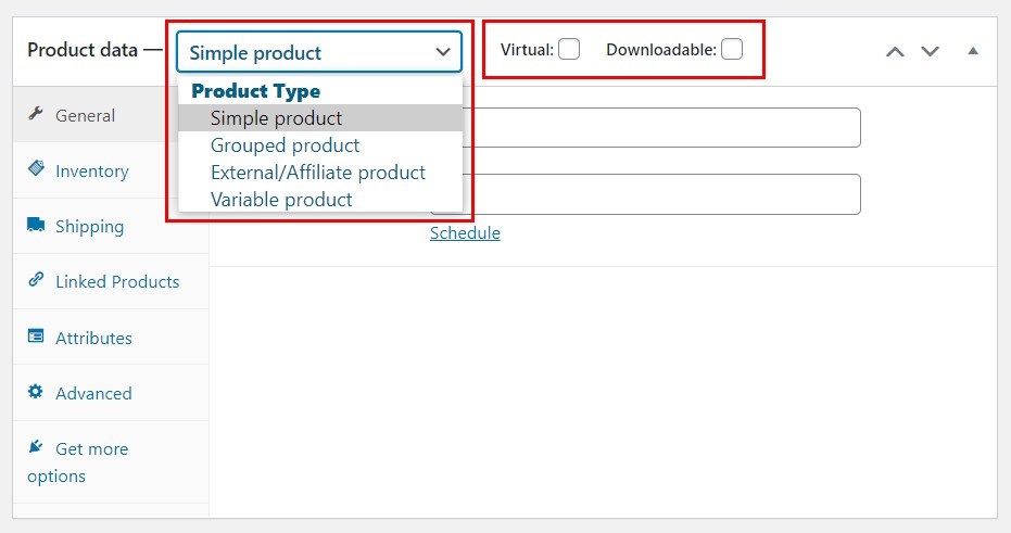 WooCommerce product types