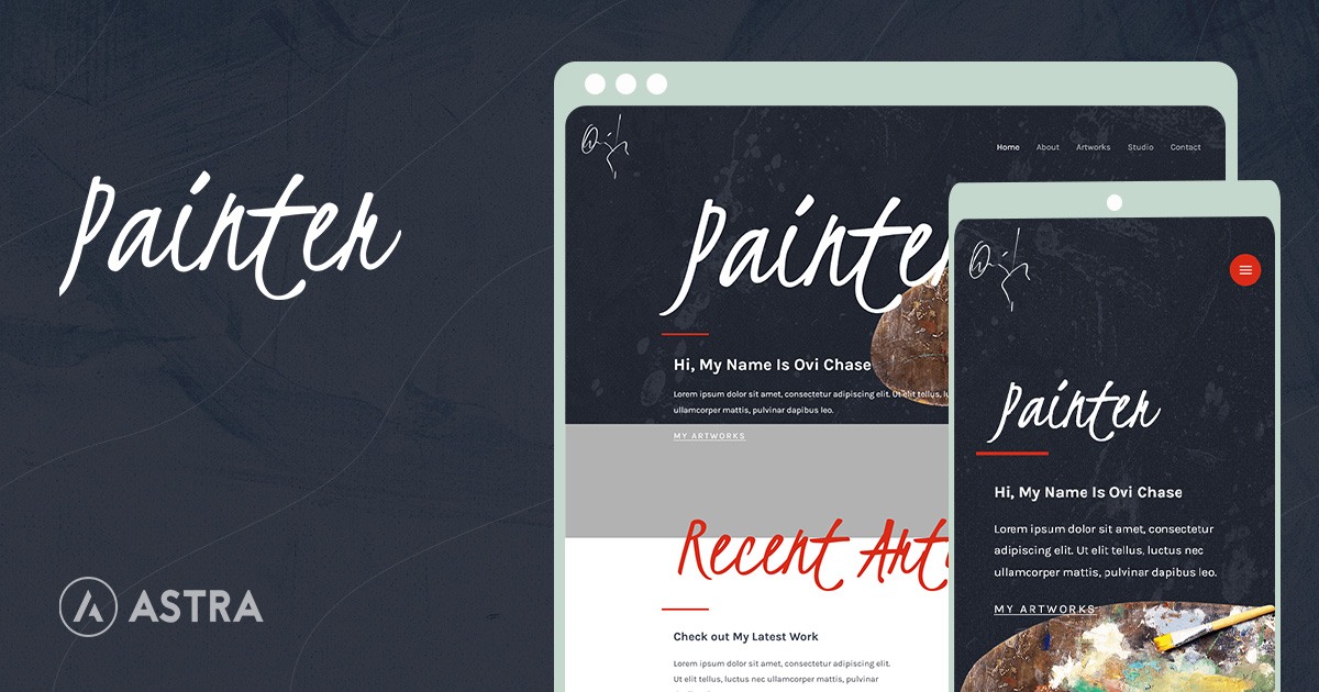 Astra WordPress Theme for Artists