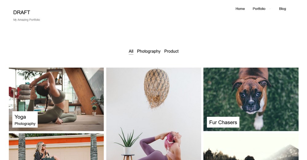 Draft portfolio WordPress theme