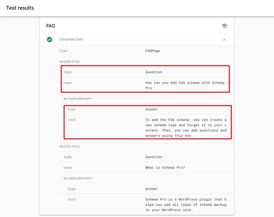 Schema testing 2