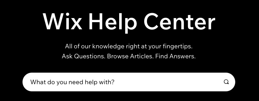 Wix Help center