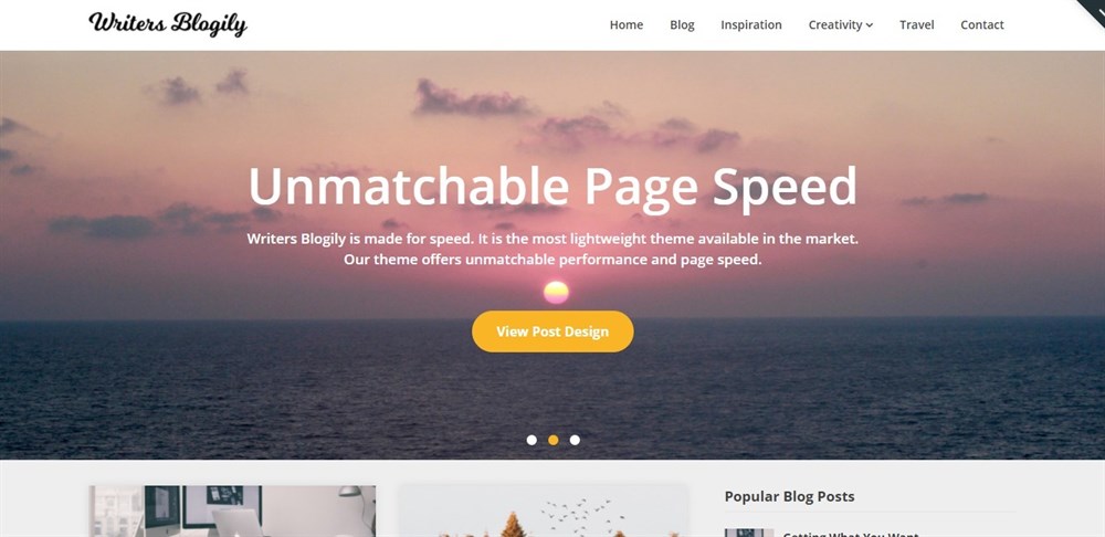 Writers Blogily WordPress Theme Demo