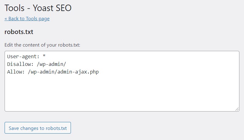 Default robots txt file