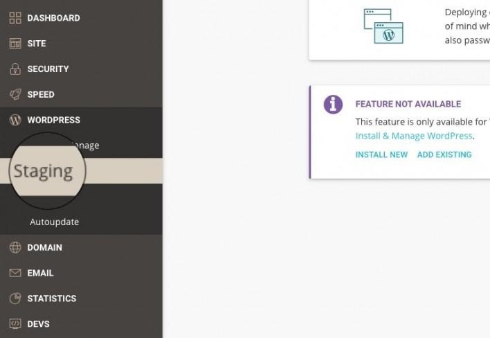 SiteGround staging