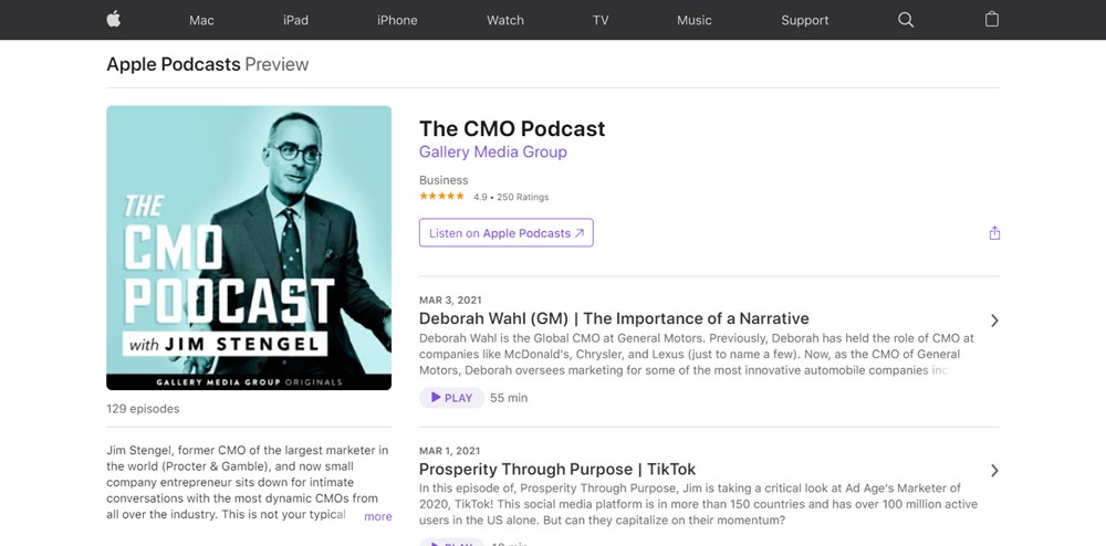 The CMO podcasts