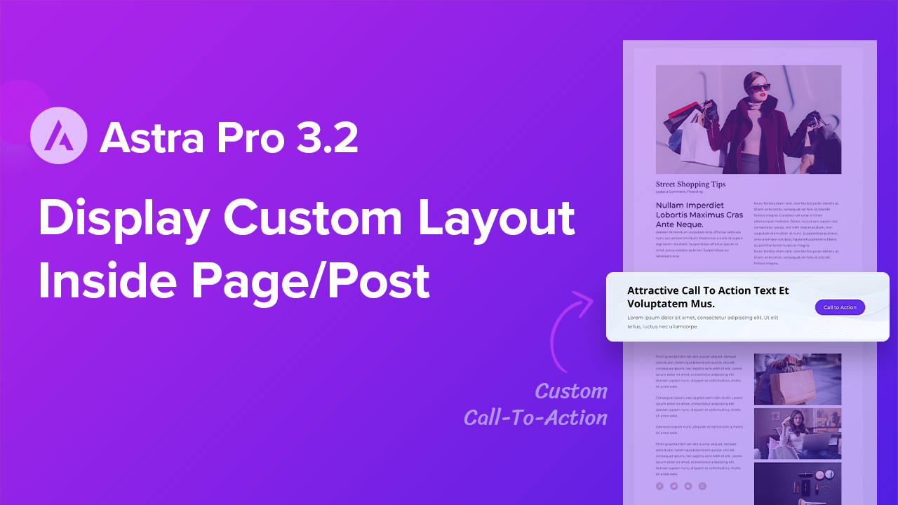 Astra Pro 3.2 - Custom Layout Inside Page/Post