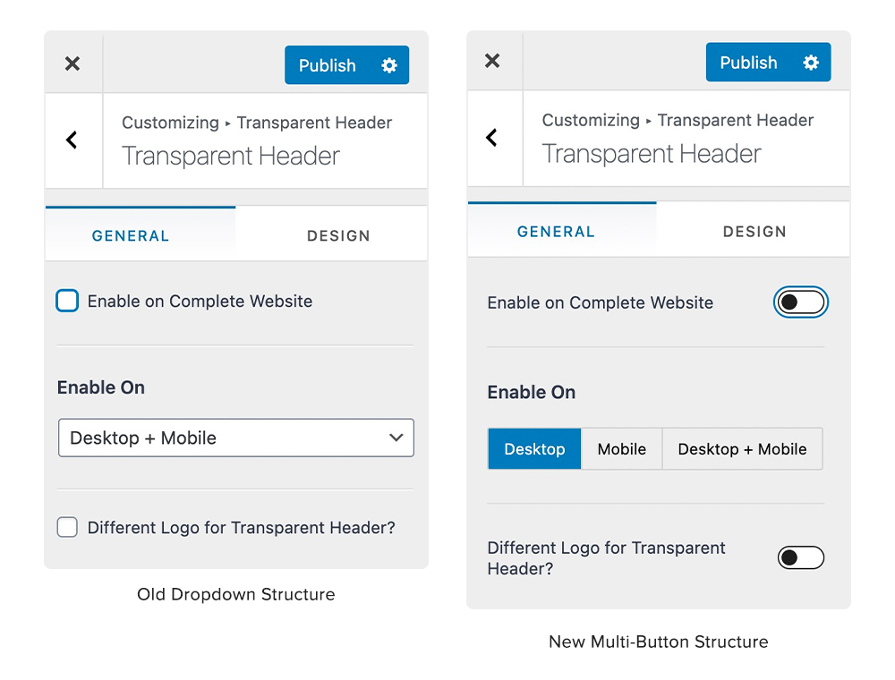 Astra 3.1 - dropdown is converted to multi-button