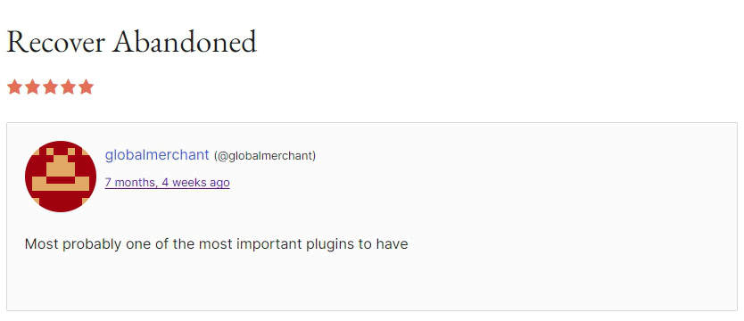 Recover Abandoned Carts for WooCommerce review