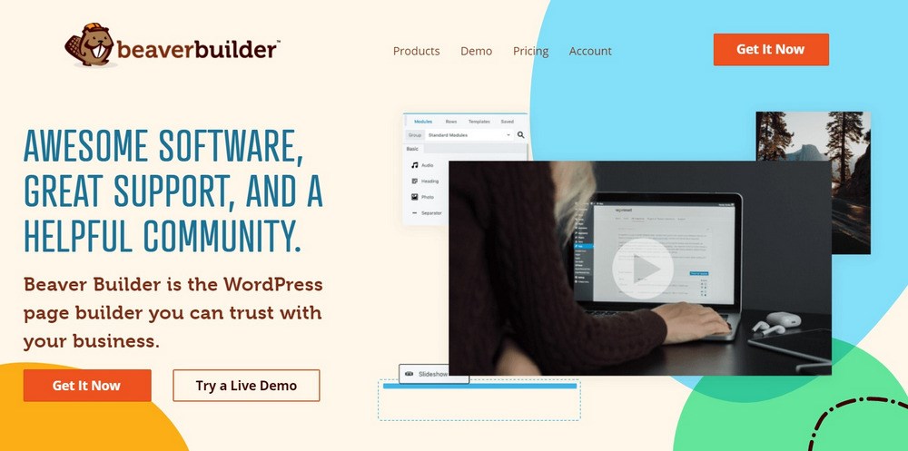 Beaver Builder homepage