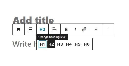 Gutenberg headings