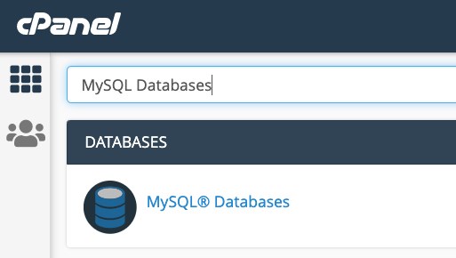 access mysql databases using cPanel